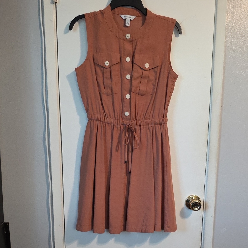 Nine West Sleeveless Mini Dress in Brown